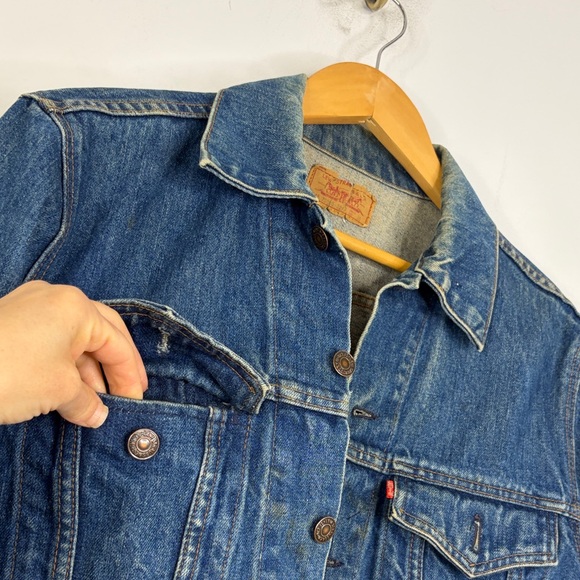 Vintage Levi's Jean Jacket Mens 38 Blue Denim Trucker Made in Canada 80s 90s - Picture 5 of 16